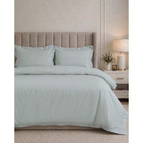 Egyptian Cotton Duvet Cover Set Sage King Size