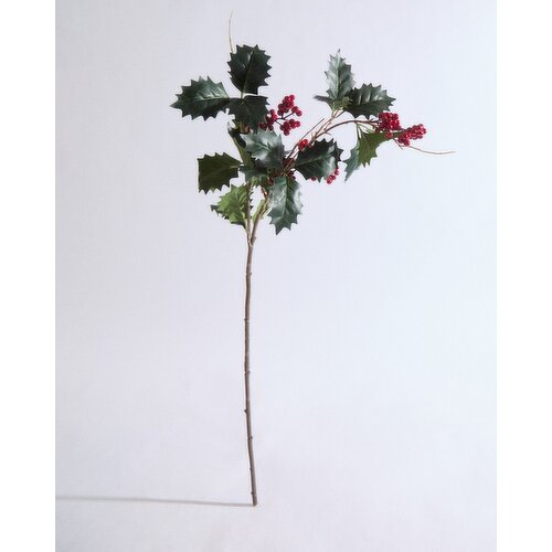 Holly & Berry Stem Green
