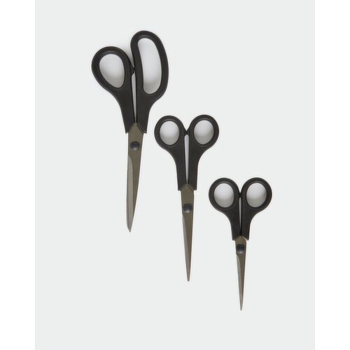 Set Of 3 Scissors Black