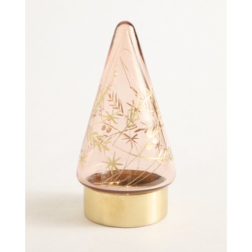 Etched LED Tree Decorations Amber S