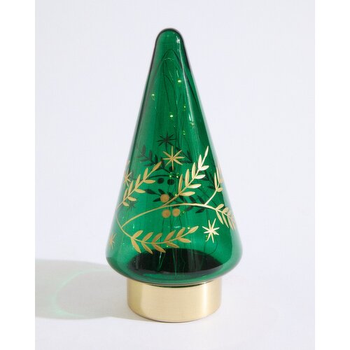Etched LED Tree Decorations Green M