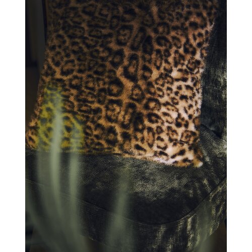 Leopard Print Faux Fur Cushion Multi