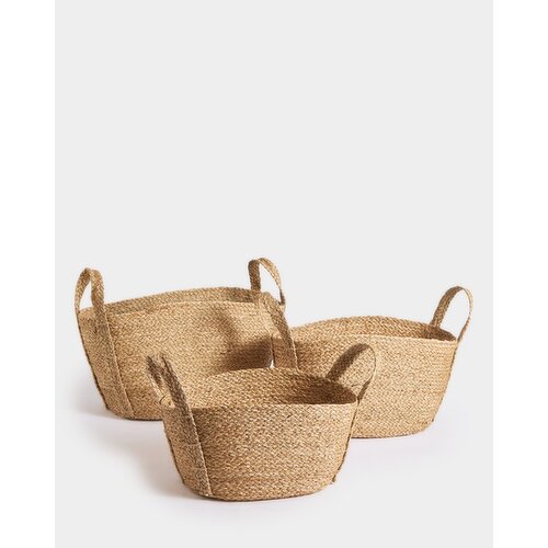 Oval Seagrass Basket Natural L
