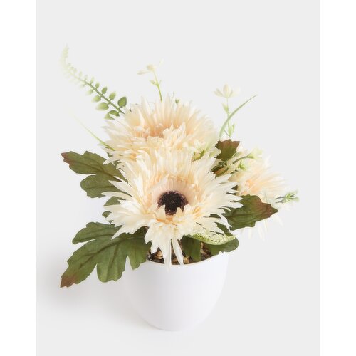 Small Potted Faux Plant Cream