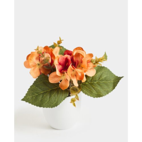 Small Potted Faux Plant Rust