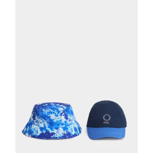 Hats - Pack Of 2  Blue 3-6 Yrs