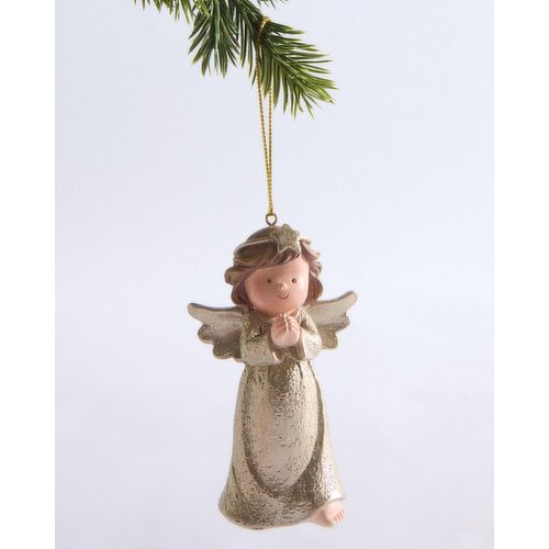 Gold Resin Angel Hanging Decoration Gold
