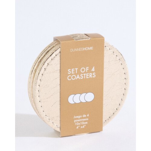 Gold Coasters - Pack Of 4 Gold