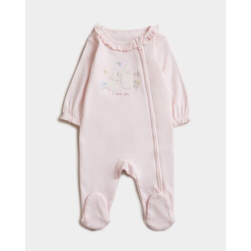 Little Bunny Two-Way-Zip Sleepsuit Pink Newborn