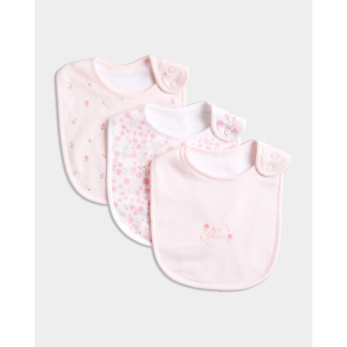 Floral Bibs - Pack Of 3 Pink