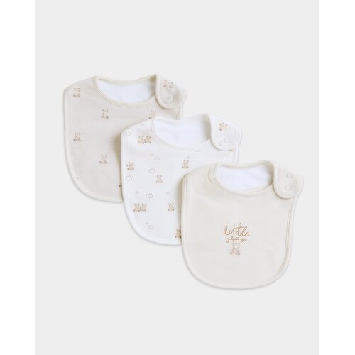 Bear Bibs - Pack Of 3 Cream 