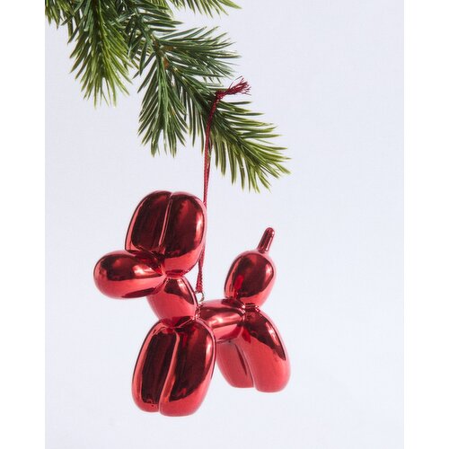 Red Balloon Dog Hanging Decoration Red