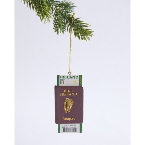 Irish Passport Hanging Decoration Burgundy 