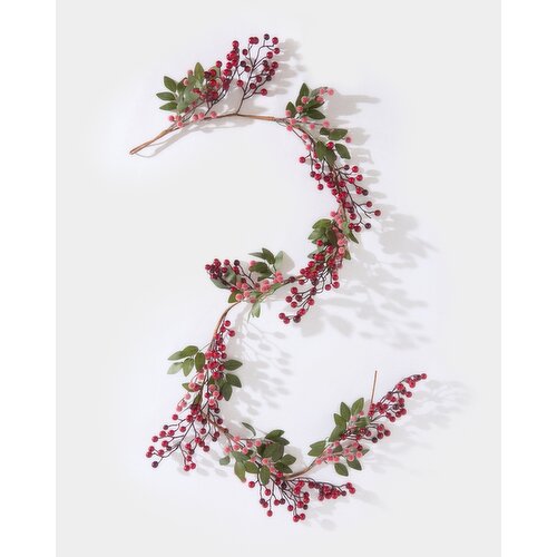 Red Berry Leaf Garland Red