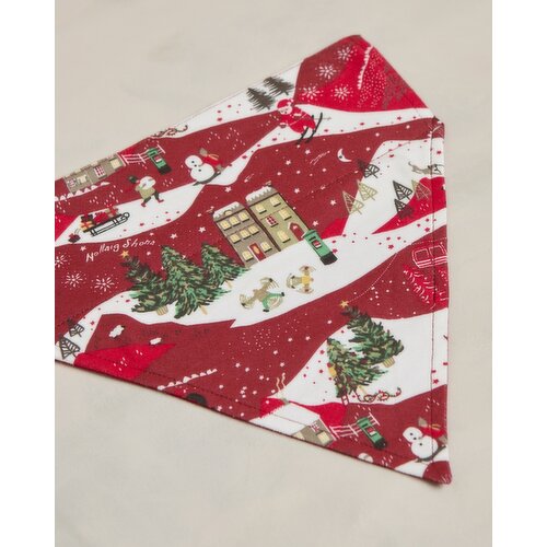 Leigh Tucker Willow Nollaig Dog Scarf Red Large Dog