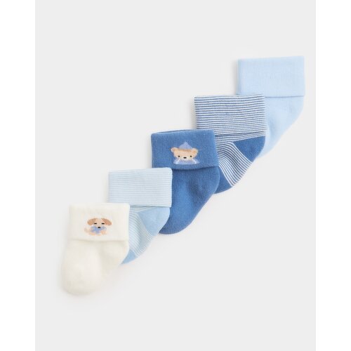 Nursery Tot Socks - Pack Of 5 Baby-Blue 3-5.5
