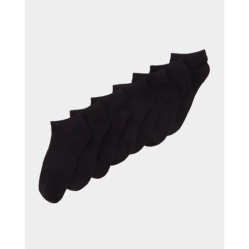 Girls Trainer Socks Black 4-6.5