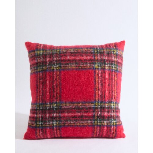 Mohair Check Cushion Multi