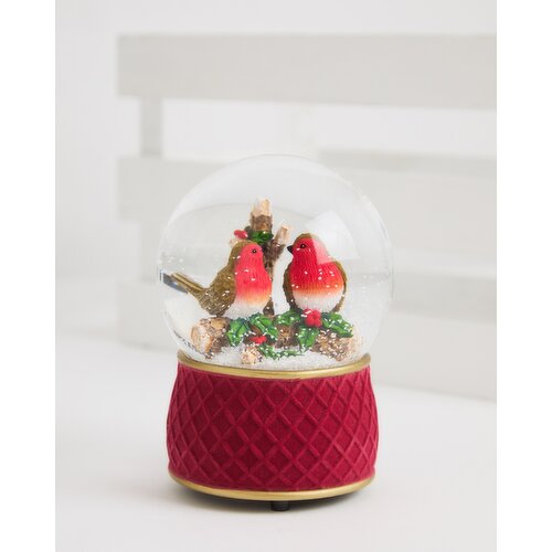 Carolyn Donnelly Eclectic Large Snow Globe Red