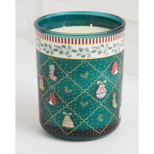 Carolyn Donnelly Eclectic Christmas Large Decal Candle Multi