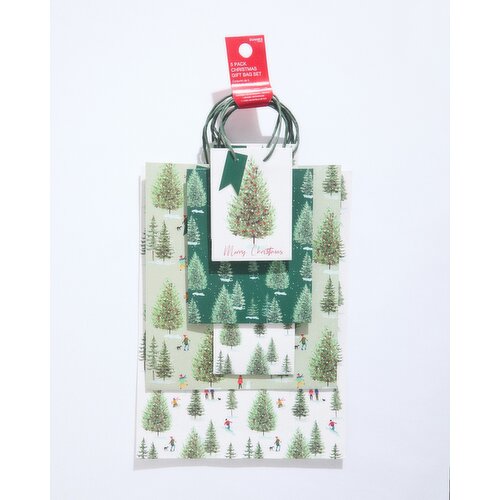 Christmas Tree Gift Bags - Pack Of 5 Green 5 Pack