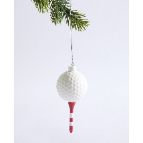 Golf Ball Tee Hanging Decoration White