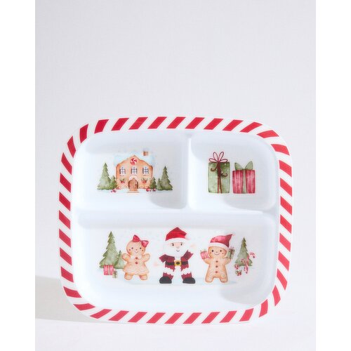 Christmas Section Plate Red 