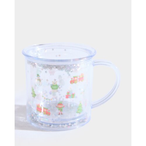 Christmas Glitter Cup White 