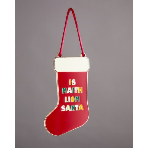 Helen James Considered Santa Stocking Hanging Decoration Red 