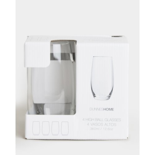 Options High Ball Glass - Pack Of 4 Clear