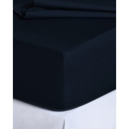 Luxury Percale Fitted Sheet 180 Thread Count - Single Navy Single