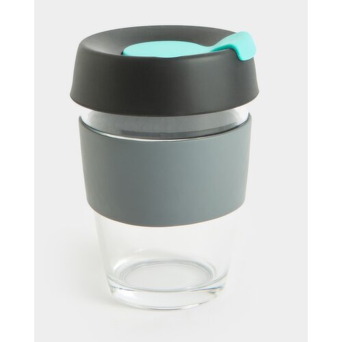 Glass Travel Mug - 350ml Grey 