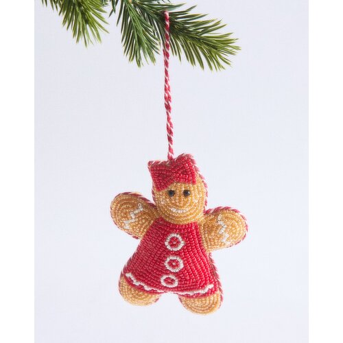 Beaded Gingerbread Hanging Decoration Multi 
