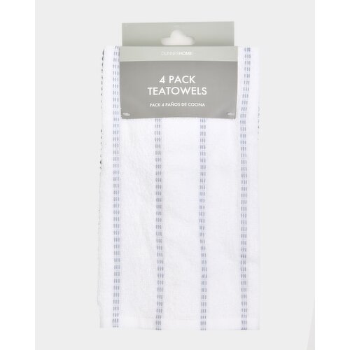 Tea Towels - Pack Of 4 Blue 