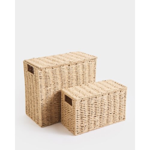 Paris Woven Storage Basket Natural L