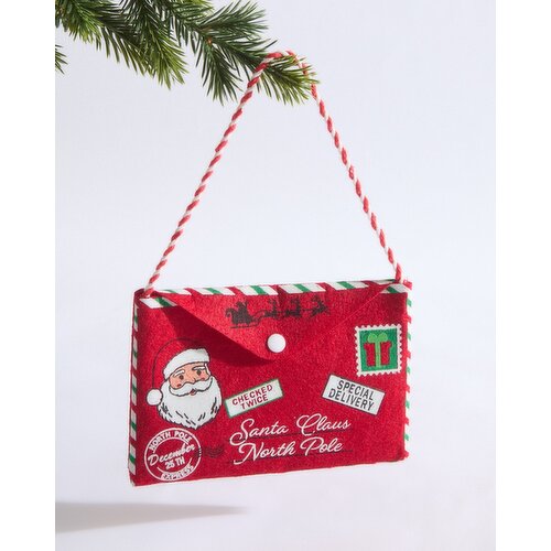 Letter To Santa Hanging Decoration Red