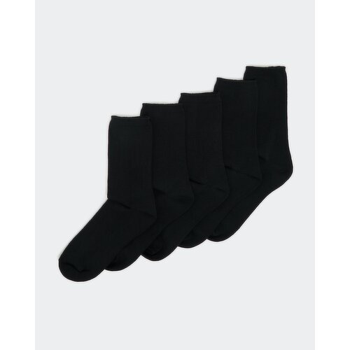 Women's Crew Socks  Black 4-8