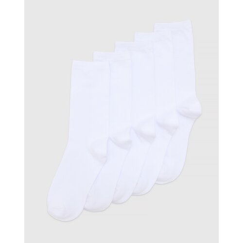 Women's Crew Socks White 4-8