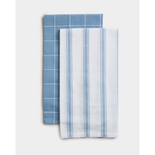 Large Tea Towels - Pack Of 2 Blue