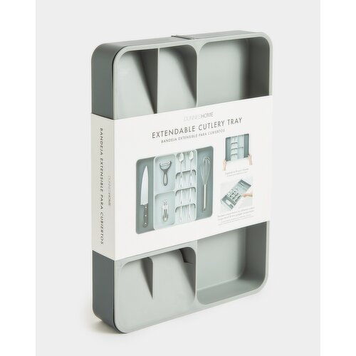 Extendable Cutlery Organiser Grey