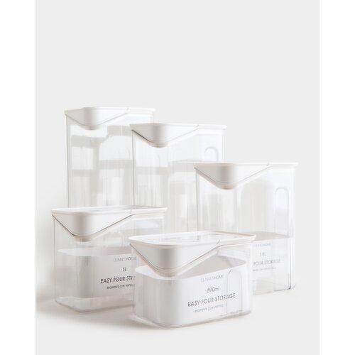 Easy Pour Storage Containers Clear Xl
