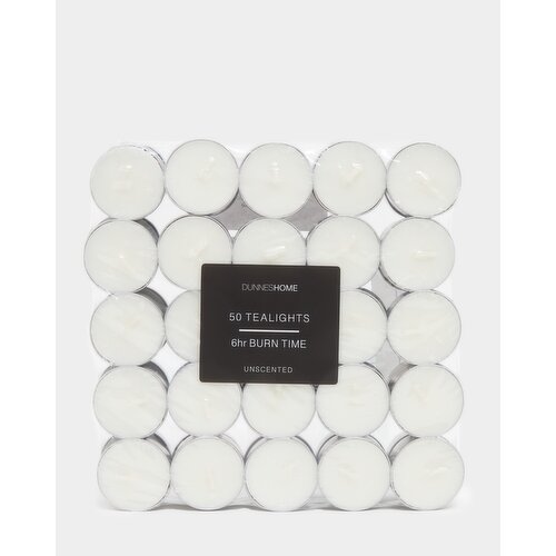 Tealight 6 Hour Burn - Pack Of 50 White