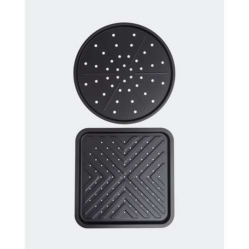 Pizza / Chip Tray (Set Of 2) Black