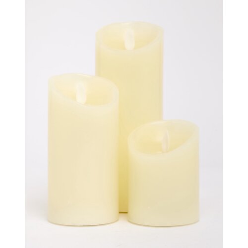Flameless Candle Set - Pack Of 3 Cream