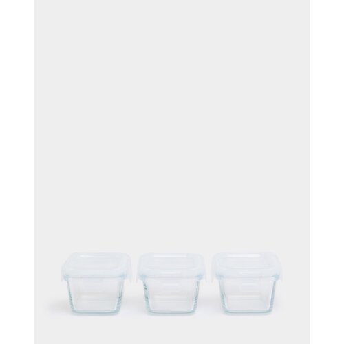 Glass Food Box White M