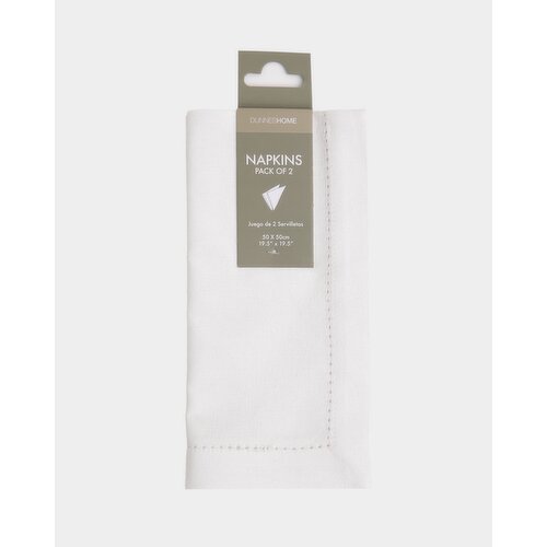   Cotton Blend Napkins - Pack Of 2 Optic 
