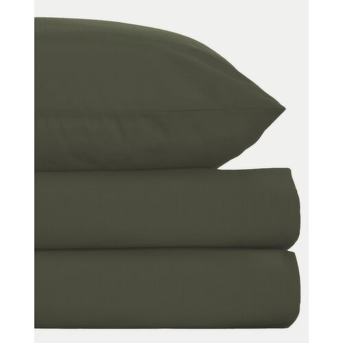 Soft Touch Microfibre Fitted Sheet Green Single