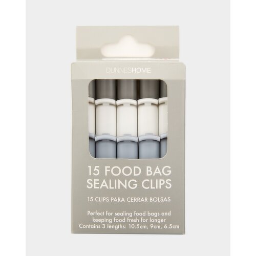 Food Bag Sealing Clips - Pack Of 15 Multi