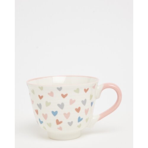 Floral Footed Mug Heart 