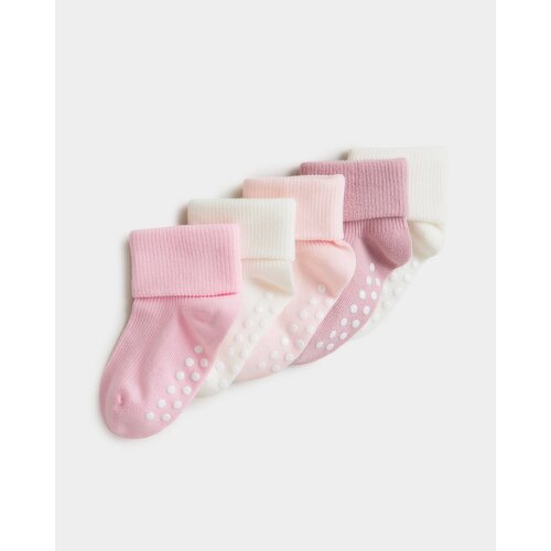 Baby Tot Socks - Pack of 5 Pink 0-2.5